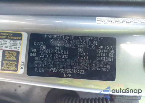 2024 Kia Niro Plug-In Hybrid Sx Touring z USA, uszkodzony, nr VIN KNDCR3LF6R5124231